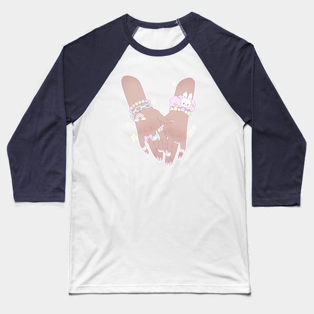 Fairy Kei Hands Baseball T-Shirt by Bunnis.ArtBin